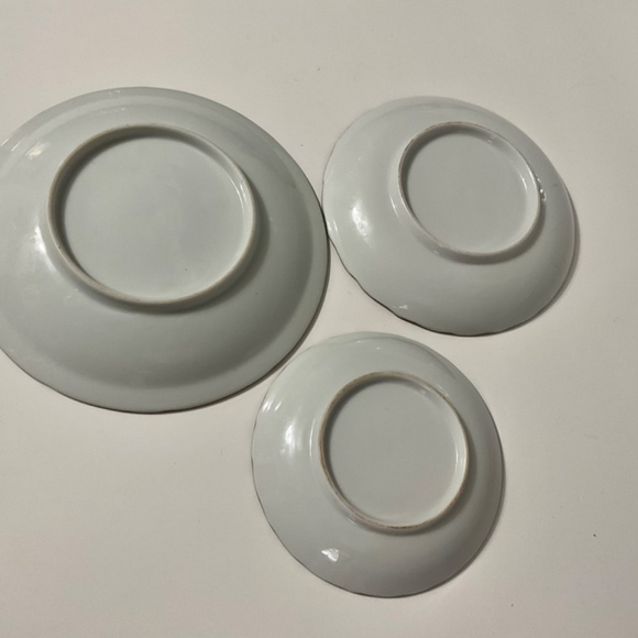 VTG Blue & White Decorative Bowl Set of 3 by Andrea by Sadek Japan - Picture 3 of 5